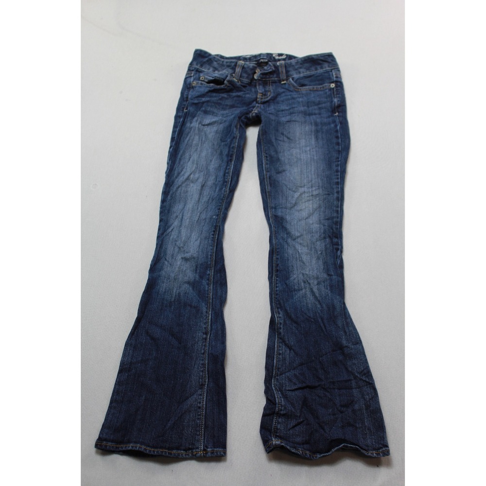 American Eagle Artist Jeans Womens 0 Dark Wash Excellent Flare Low Rise Stretch